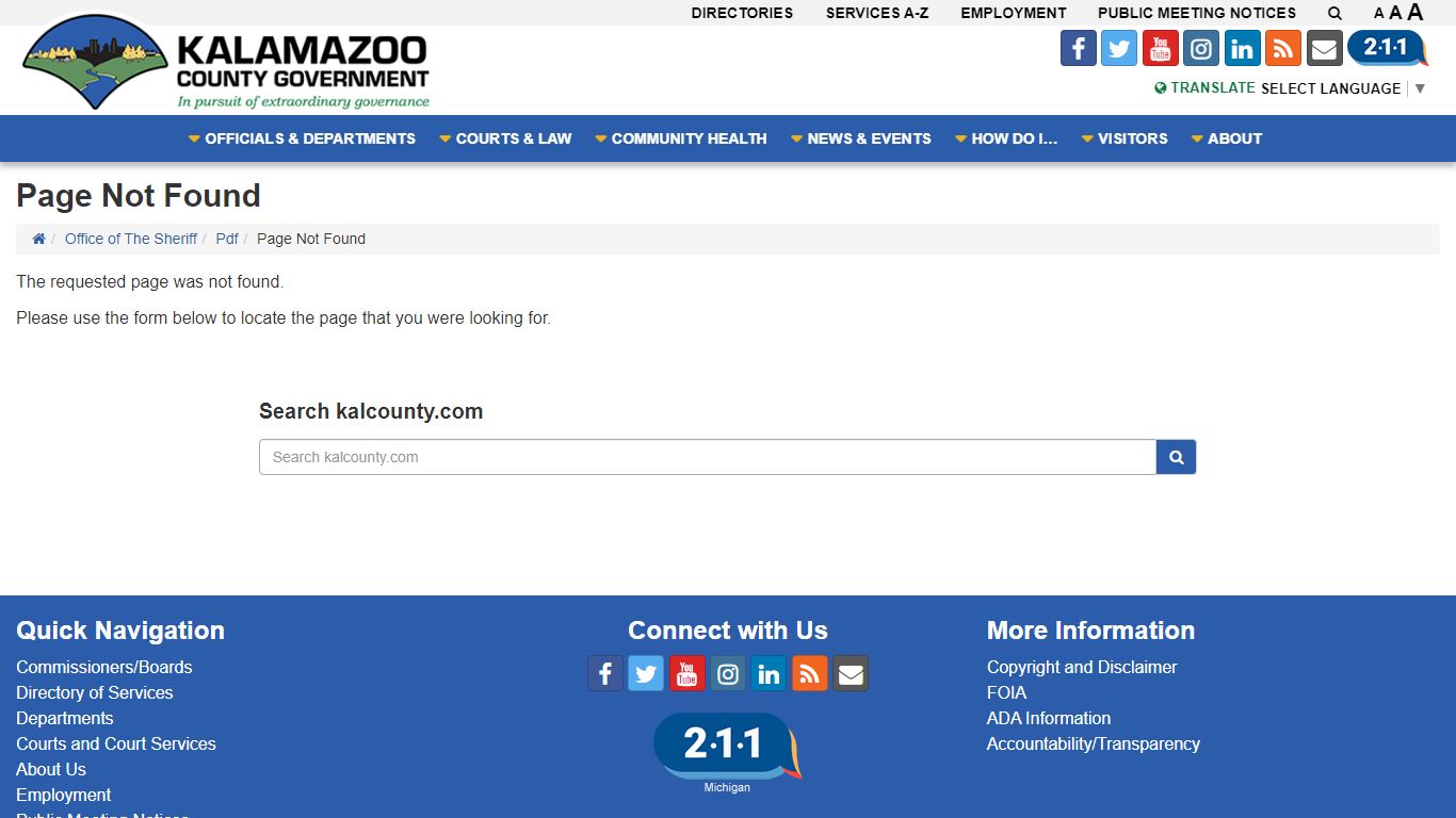 KALAMAZOO COUNTY SHERIFF’S OFFICE