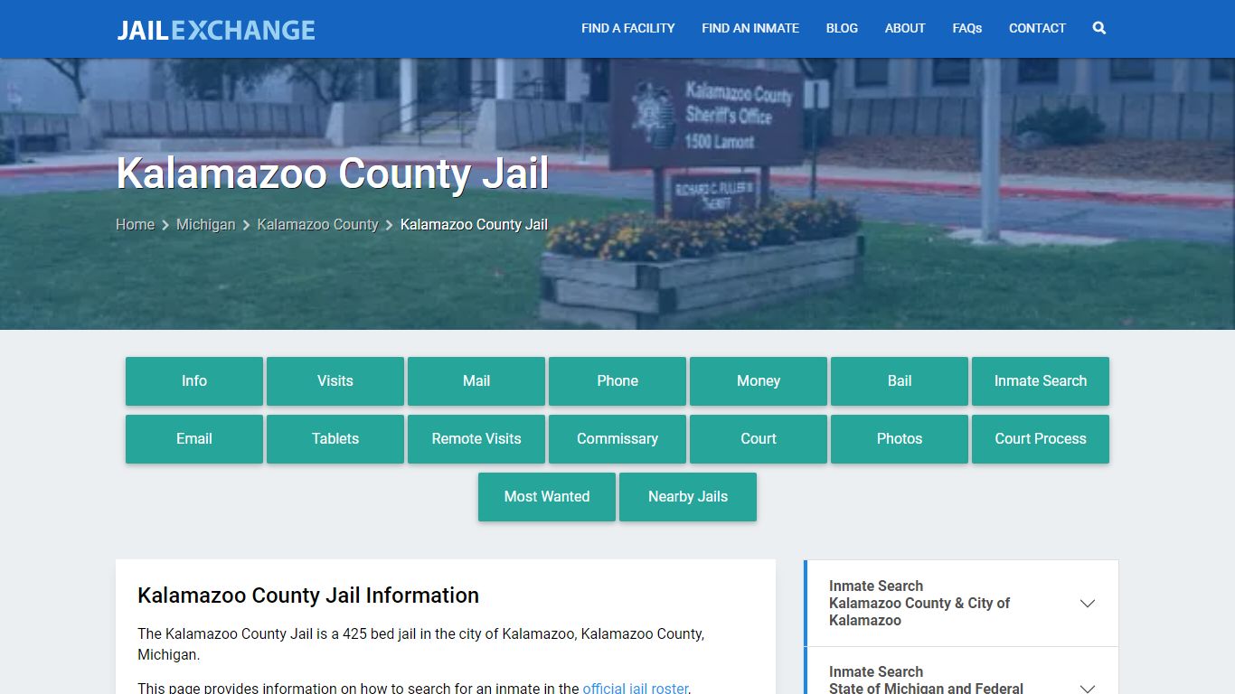 Kalamazoo County Jail, MI Inmate Search, Information